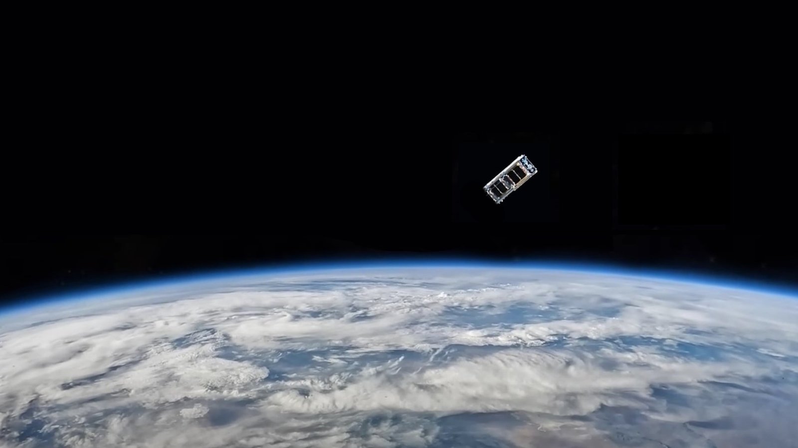 Infinity Space satellite in orbit above Earth